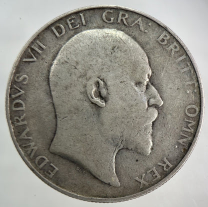 1907 Edward VII Half - Crown Silver Coin | Fine Collectable Grade