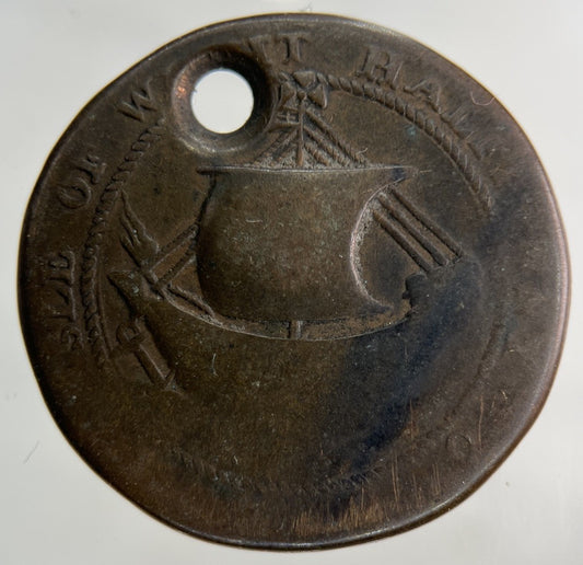 1792 Robert Bird Isle Of Wight Half - Penny Coin | Collectable Grade