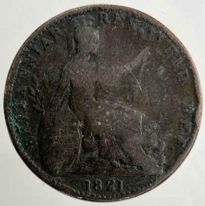 1821 George IV Farthing Coin | Fair Grade