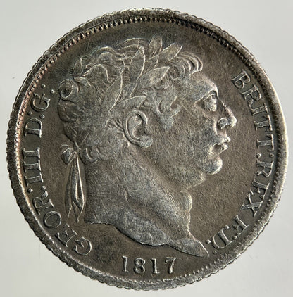 1817 George III 3rd Sixpence Silver Coin | Fine Collectable Grade