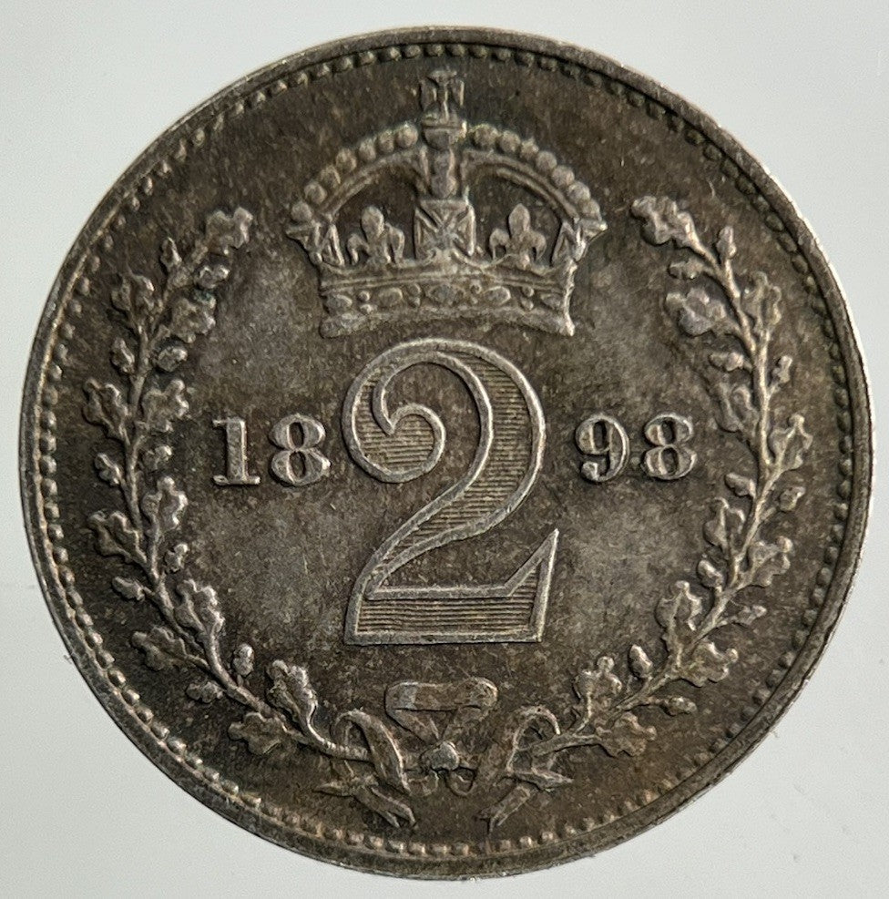 1898 Victoria Maundy Two - Pence Silver Coin | Very High Grade