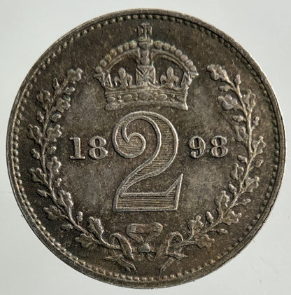 1898 Victoria Maundy Two - Pence Silver Coin | Very High Grade