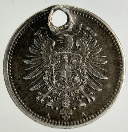 1874 Germany 20 Pfennig Silver Coin | Fine Collectable Grade