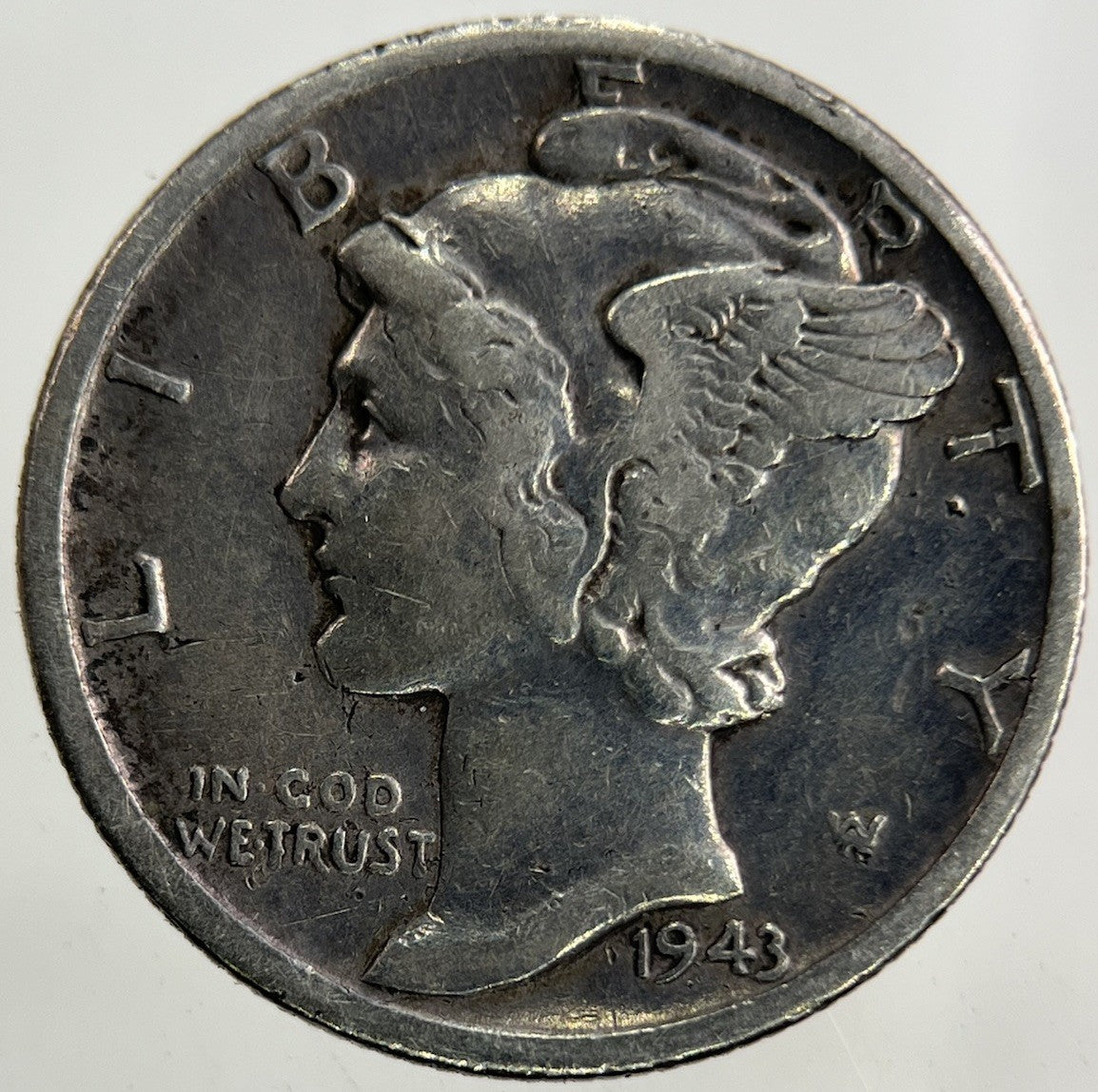1943 - S US USA Mercury Dime Silver Coin | Fine Collectable Grade