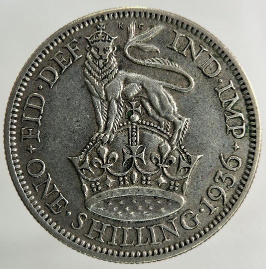 1936 George V Shilling Silver Coin | Very High Grade