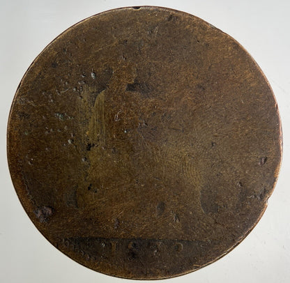 1872 Victoria One Penny Coin | Worn Grade