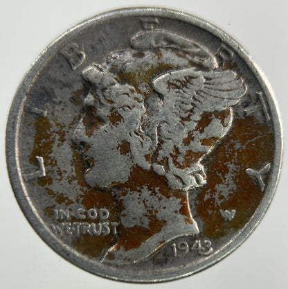 1943 US USA Mercury Dime Silver Coin | Collectable Grade
