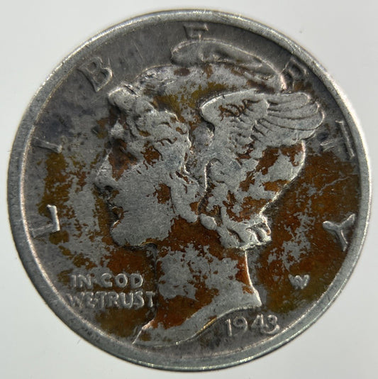 1943 US USA Mercury Dime Silver Coin | Collectable Grade