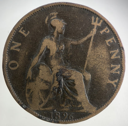 1896 Victoria One Penny Coin | Collectable Grade