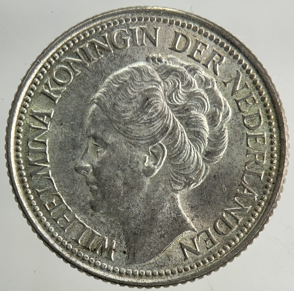 1941 Netherlands 25 Cents Silver Coin | Very Fine Grade