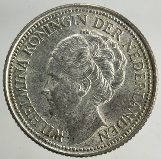 1941 Netherlands 25 Cents Silver Coin | Very Fine Grade