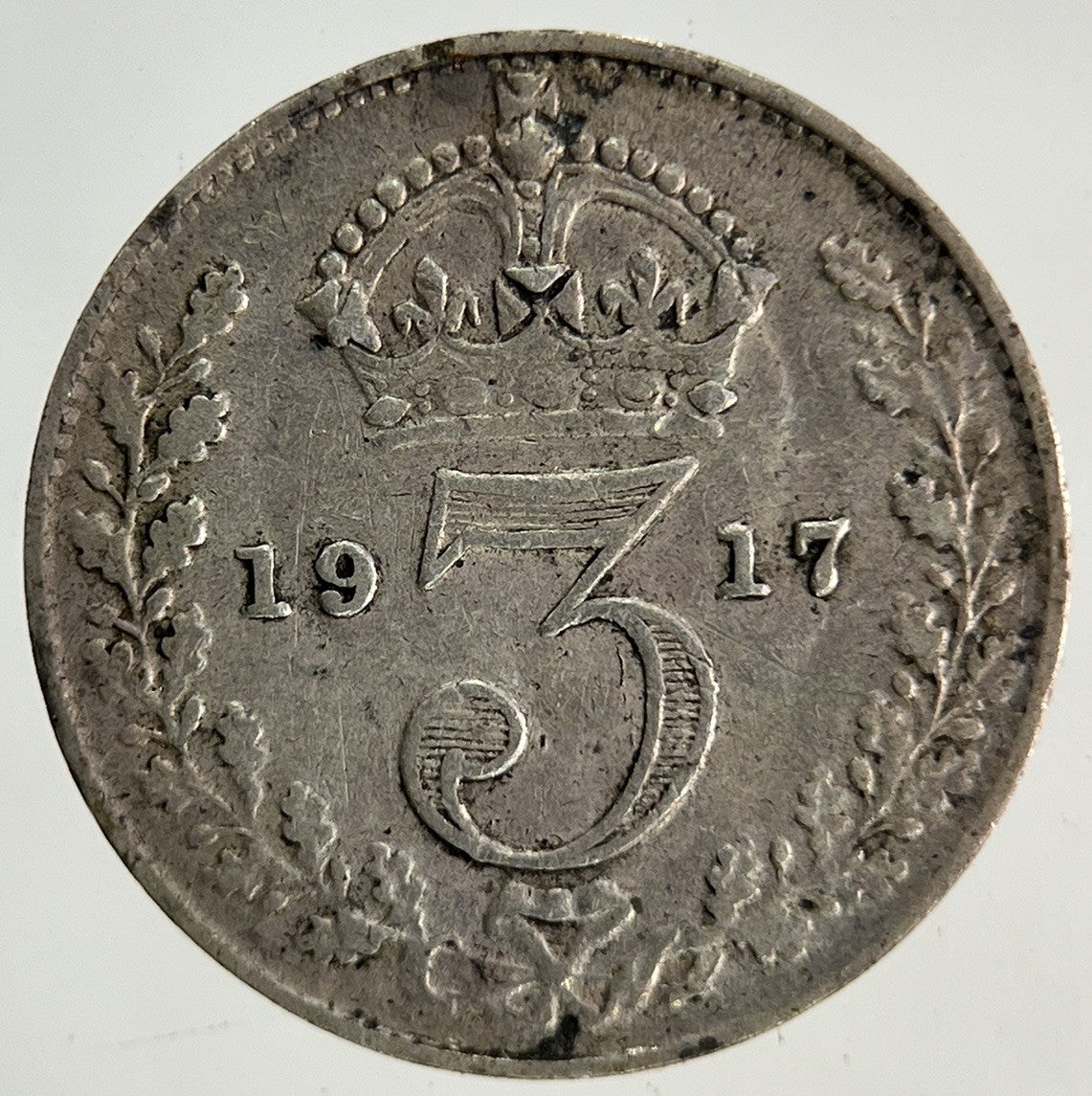 1917 George V Threepence Silver Coin | Fine Collectable Grade