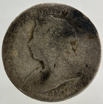 British Victoria Shilling Silver Coin | Worn Grade