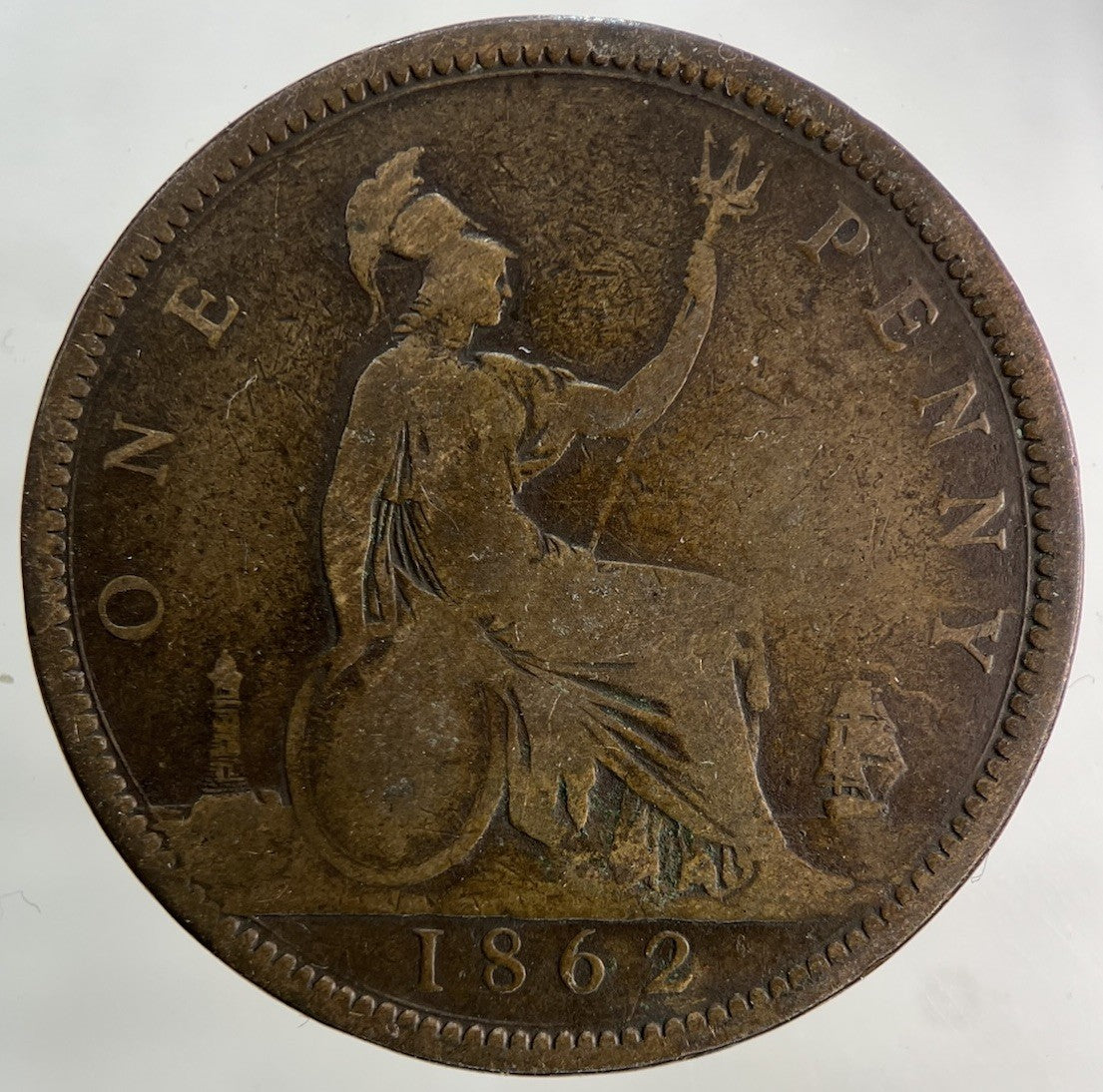 1862 Victoria One Penny Coin | Collectable Grade