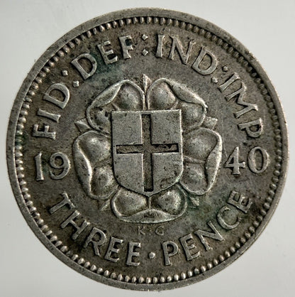 1940 George VI Threepence Silver Coin | Collectable Grade