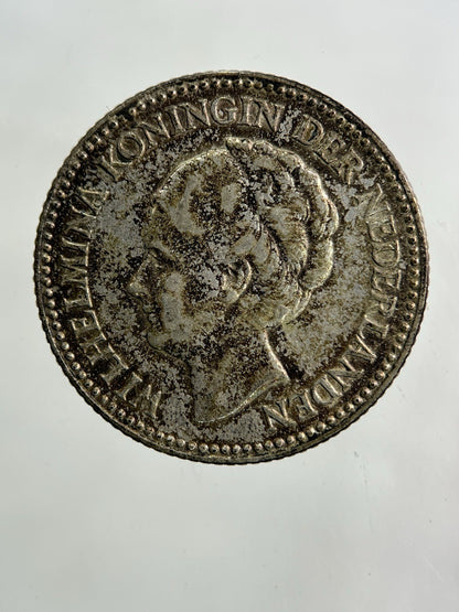 1930 Netherlands 1/2 Half Gulden Silver Coin | Fine Collectable Grade
