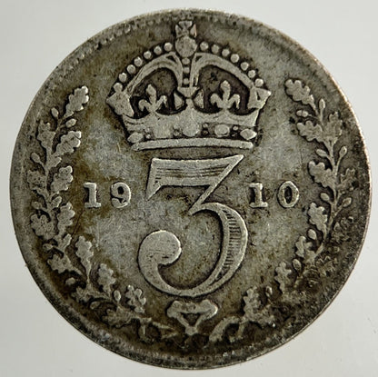 1910 Edward VII Threepence Silver Coin | Collectable Grade