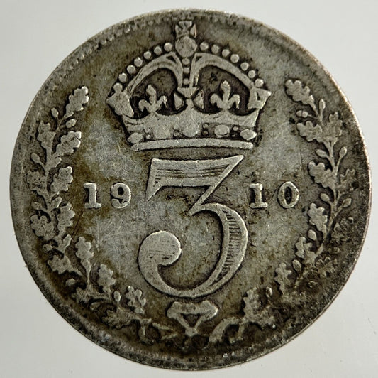 1910 Edward VII Threepence Silver Coin | Collectable Grade