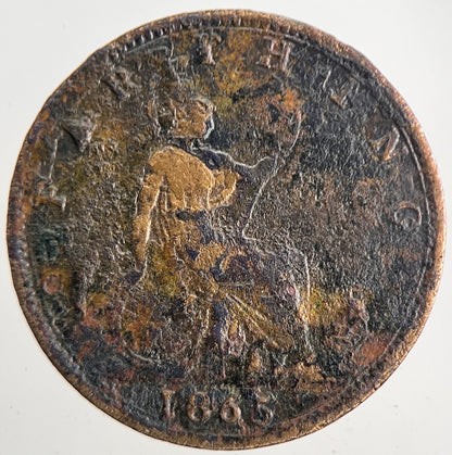 1865 Victoria Farthing Coin | Collectable Grade | a9602