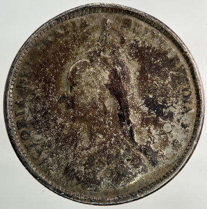 1887 Victoria Shilling Silver Coin | Worn Grade