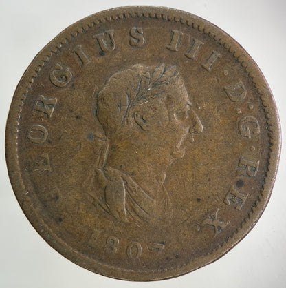 1807 George III 3rd Half - Penny Coin | Fine Collectable Grade