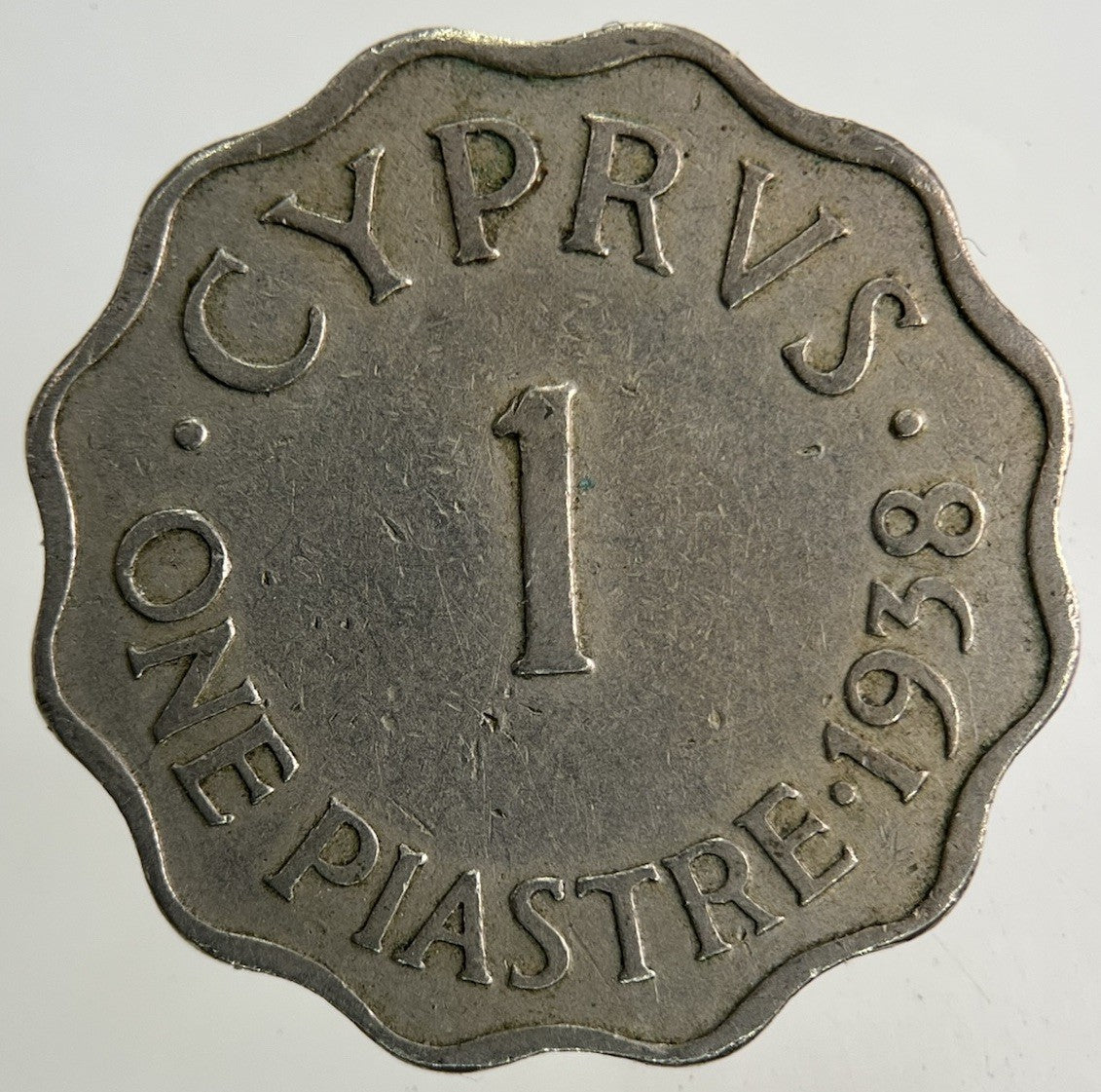 1938 Greece Cyprus 1 Piastre Coin | Fine Collectable Grade