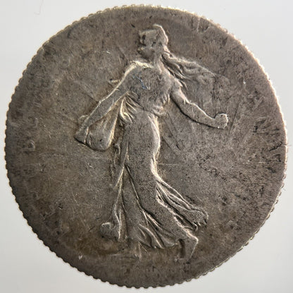 1915 France 1 One Franc Silver Coin | Fair Grade