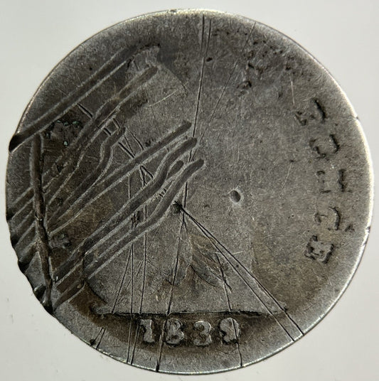 1839 Victoria Groat Four - Pence Silver Coin | Fair Grade