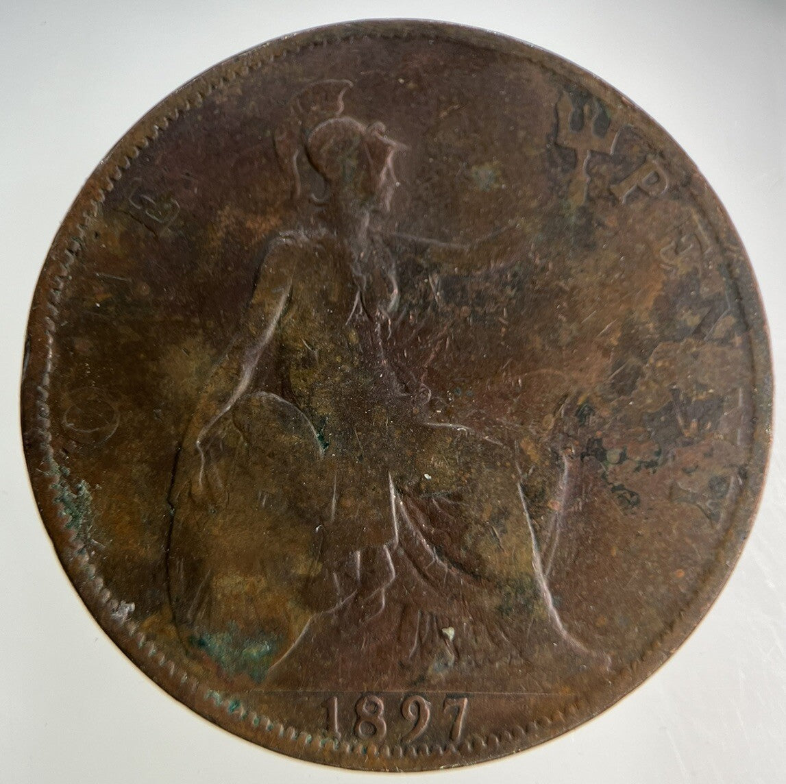 1897 Victoria One Penny Coin | Collectable Grade