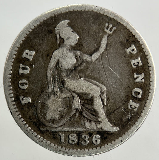 1836 William IV Groat Four - Pence Silver Coin | Collectable Grade