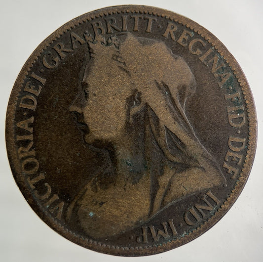 1899 Victoria One Penny Coin | Fair Grade