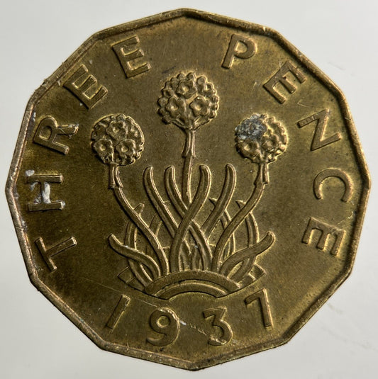 1937 George IV Threepence Coin | Very High Grade