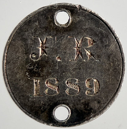 1860 Engraved Victoria Maundy One - Pence Silver Coin | Very High Grade | a6952