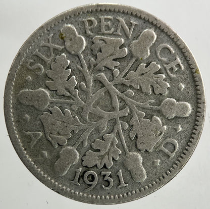 1931 George V Sixpence Silver Coin | Collectable Grade