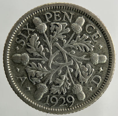 1929 George V Sixpence Silver Coin | Collectable Grade