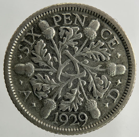 1929 George V Sixpence Silver Coin | Collectable Grade