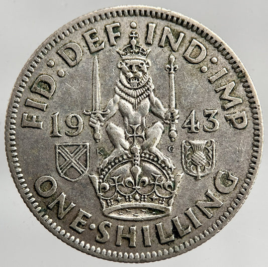1943 George VI Shilling Silver Coin | Very High Grade