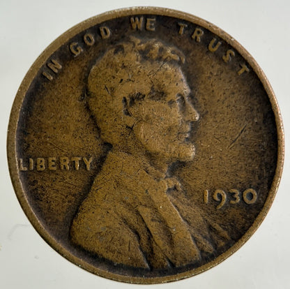 1930 US USA Wheat One Cent Coin | Collectable Grade