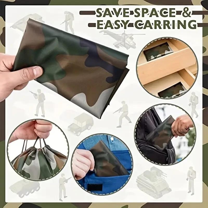 Soft Shell Camouflage Daypack Drawstring Closure Bag Sack Sports Outdoor Bag
