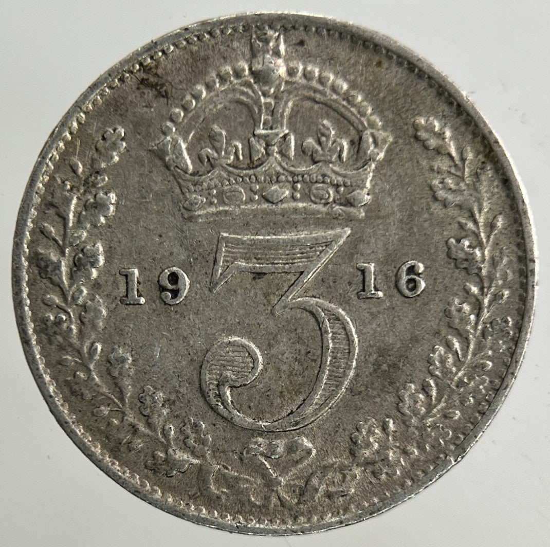 1916 George V Threepence Silver Coin | Fine Collectable Grade