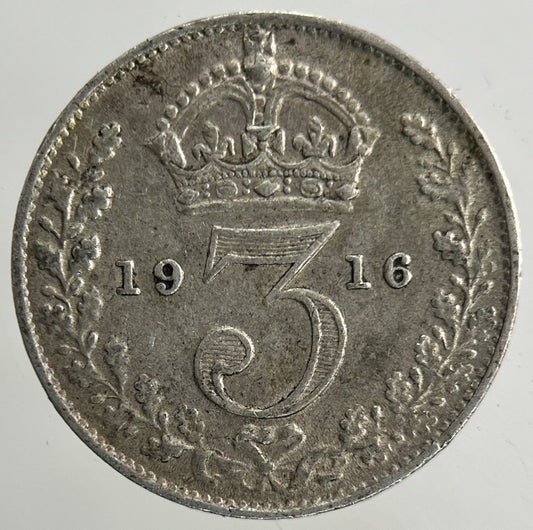 1916 George V Threepence Silver Coin | Fine Collectable Grade