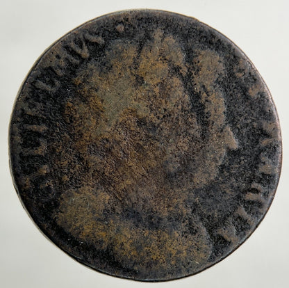 1694 William III 3rd & Mary Farthing Coin | Fine Collectable Grade