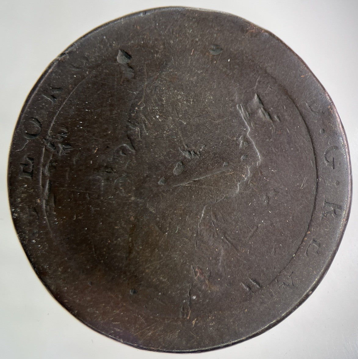 1797 George III 3rd Cartwheel One Penny Coin | Fair Grade
