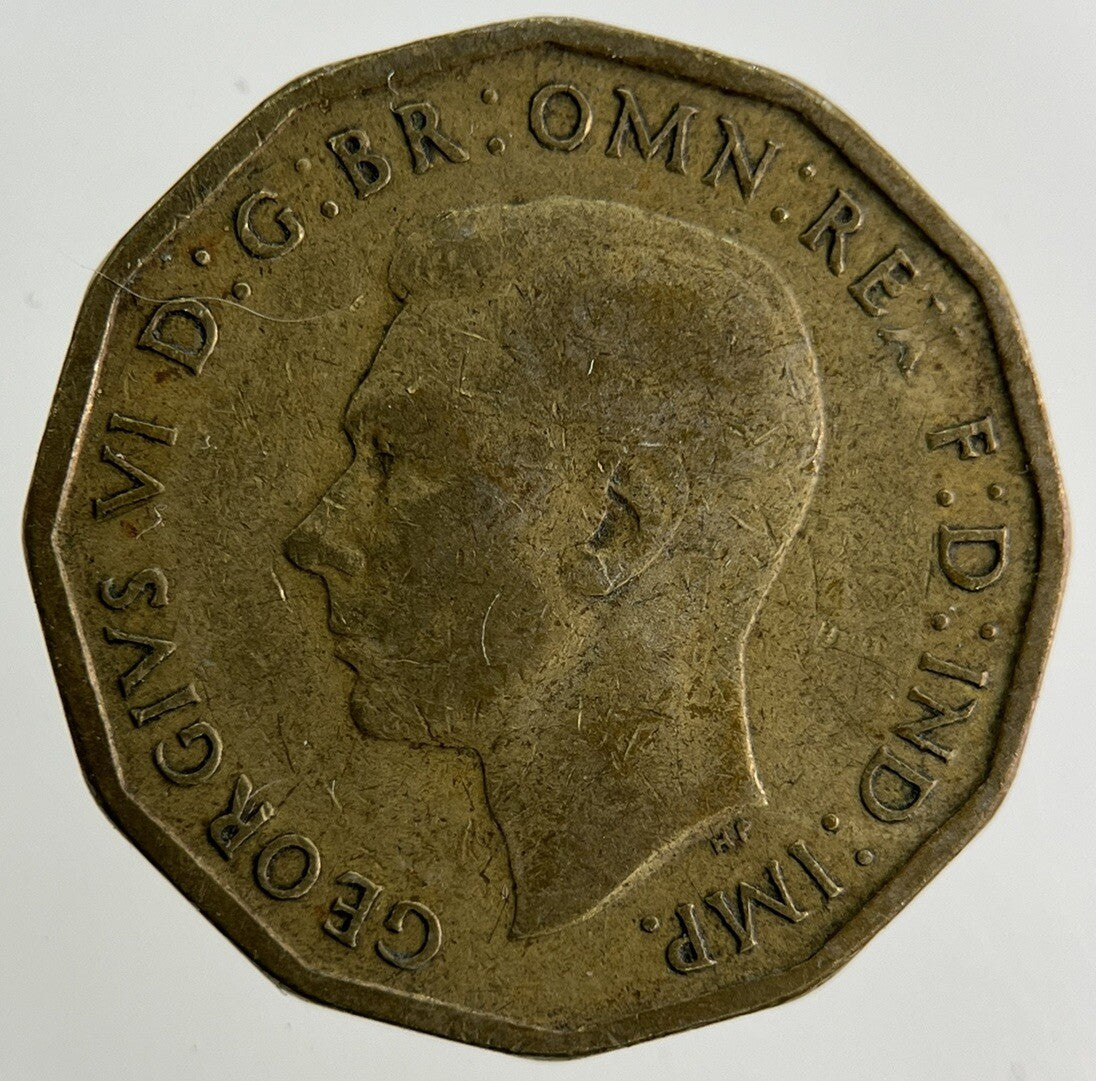 1943 George VI Brass Threepence Coin | Fine Collectable Grade