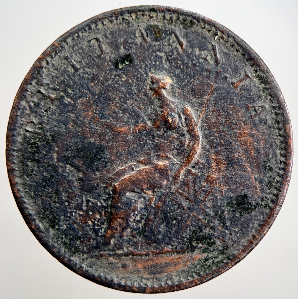 1806 George 3rd III Half - Penny British Coin | Worn Grade
