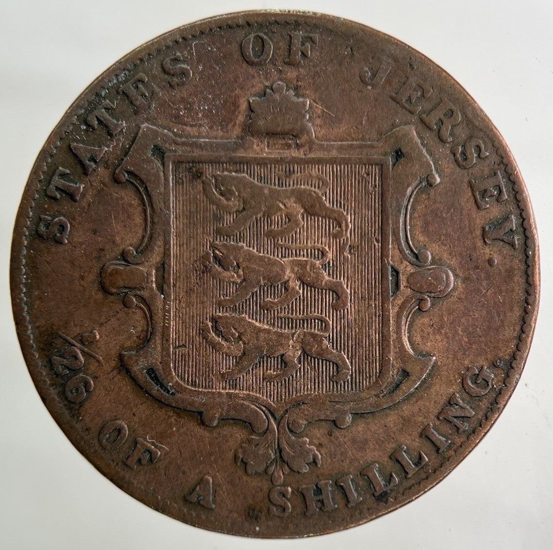 1841 Jersey 1/26th One Twenty Sixth Of A Shilling Coin | Collectable Grade