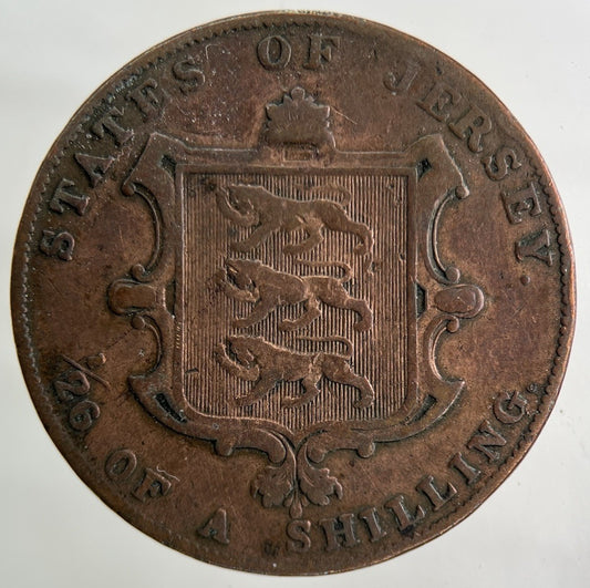1841 Jersey 1/26th One Twenty Sixth Of A Shilling Coin | Collectable Grade