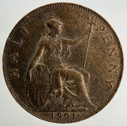1901 Victoria Half - Penny Coin | Very High Grade