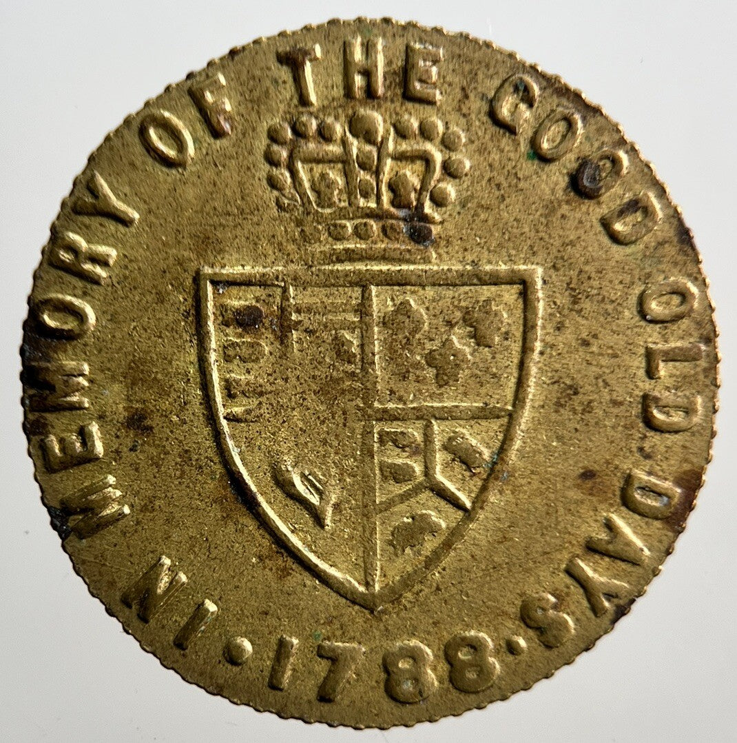 1788 George III British Good Old Days Gaming Token | Collectable Grade