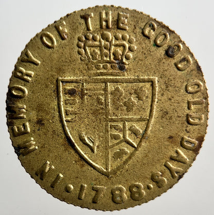 1788 George III British Good Old Days Gaming Token | Collectable Grade